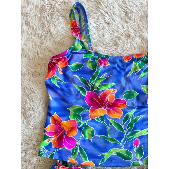 90’s Tropical Skirt Tankini size 14 - Picture 7 of 16